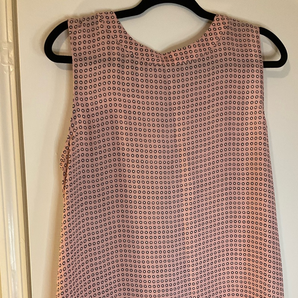 Soft pink blouse with black abstract